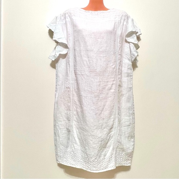 Lauren Ralph Lauren White Embroidered Linen Shift Dress Vineyard Vines Preppy Lauren Ralph Lauren White Embroidered Linen Shift Dress Vineyard Vines Preppy